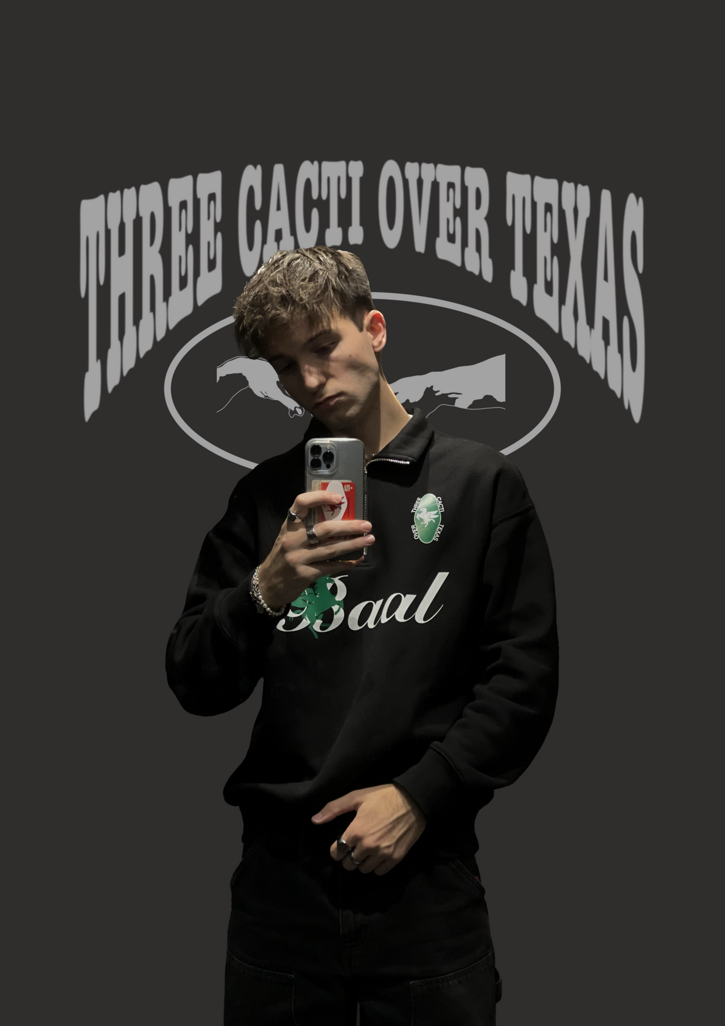 Three Cacti Half Zip